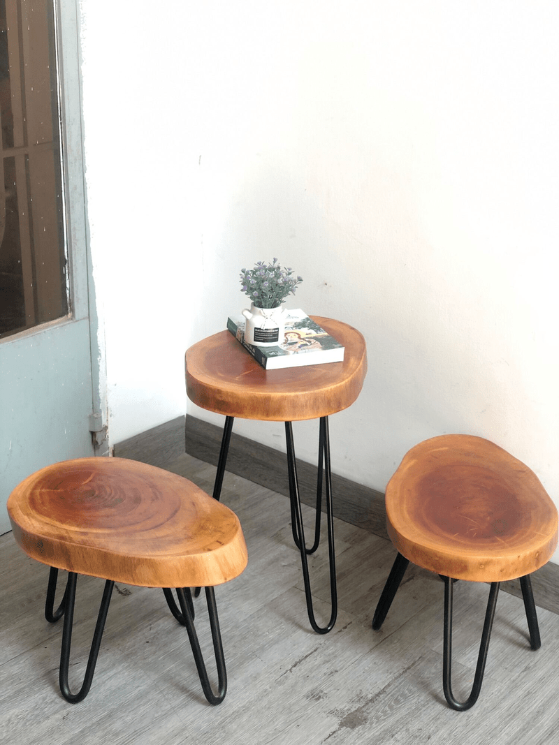 ghế gỗ decor cho quán cafe