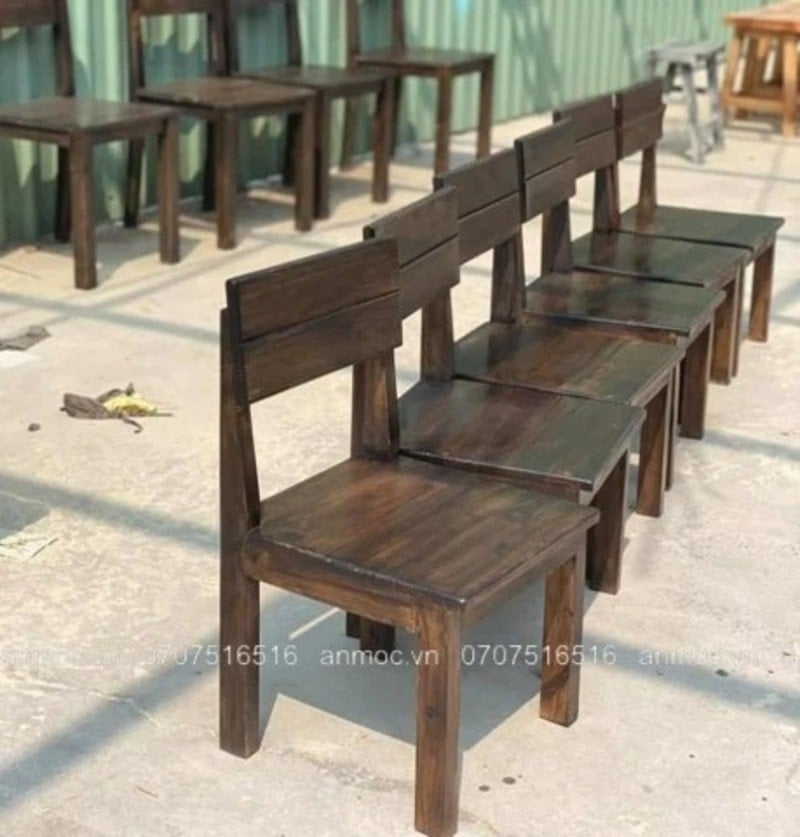 ghế gỗ vintage decor