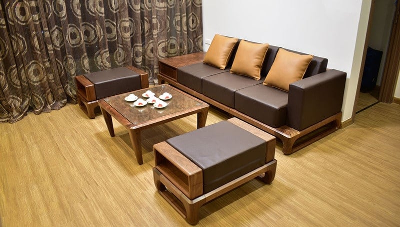 bộ bàn ghế sofa gỗ giá rẻ