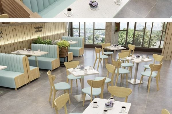 Ý tưởng tạo điểm nhấn cho quán trà sữa với bàn ghế trang trí đặc biệt
