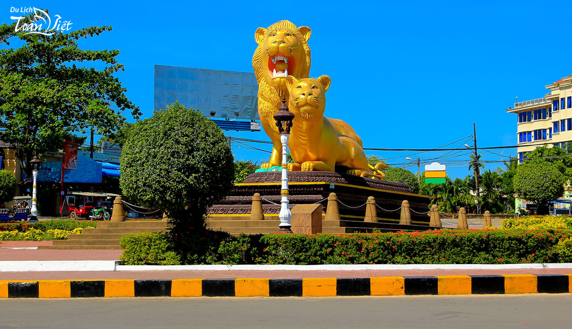Tour Campuchia tượng 2 sư tử