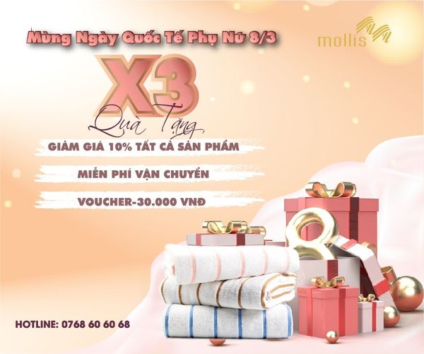Mừng ngày quốc tế phụ nữ 8/3 – Nhân ba quà tặng
