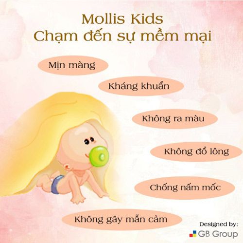  Mollis là có nhiều loại khăn với chất liệu đặc biệt như Bamboo, Soybean, Modal,...