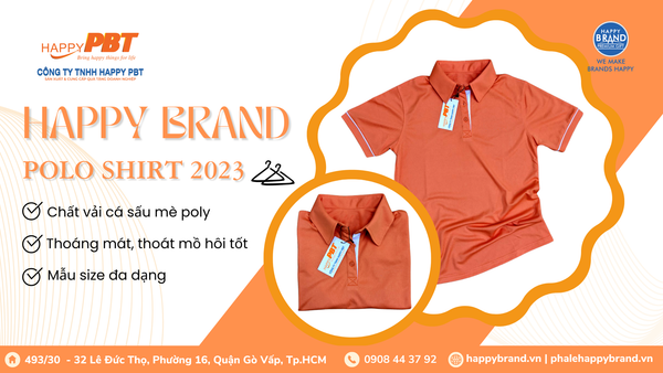 Áo thun Happy Brand - Đồng phục Polo Shirt 2023