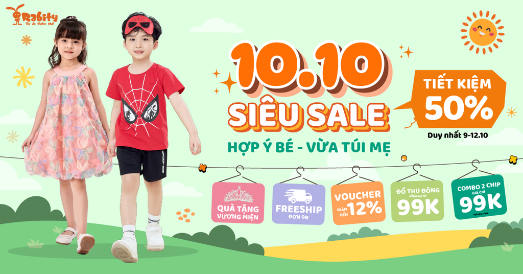 T📢📢SIÊU BÃO SALE 10.10 HỢP Ý BÉ - VỪA TÚI MẸ ĐÃ ĐỔ BỘ📢📢