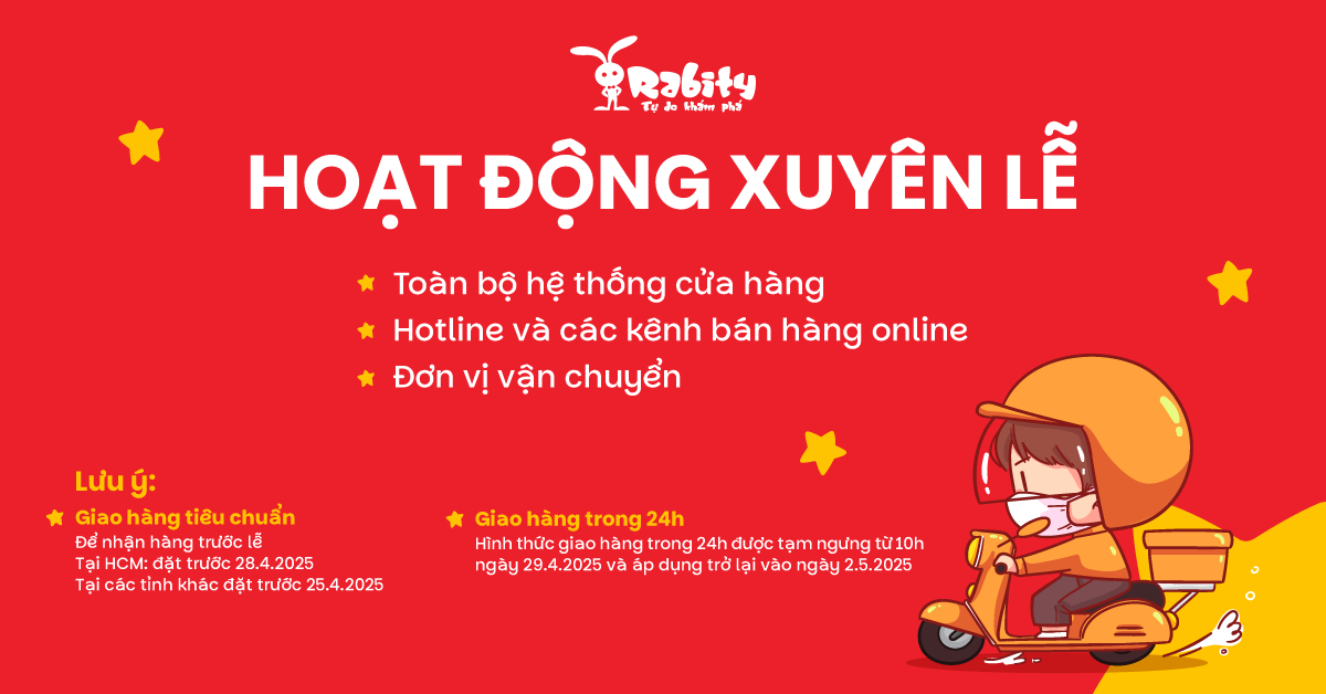 THỎ RABITY THÔNG BÁO HOẠT ĐỘNG XUYÊN LỄ