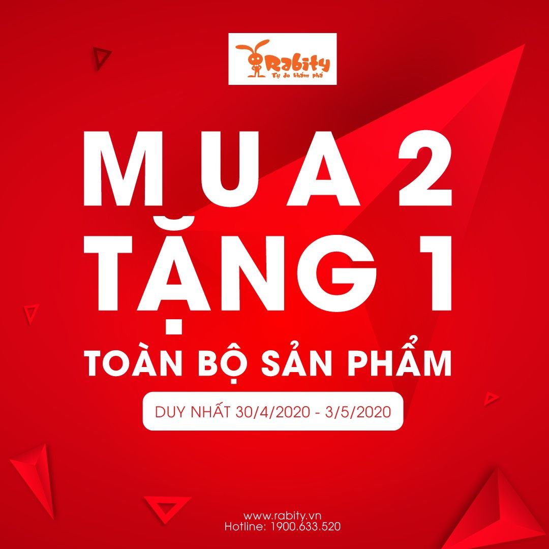 Siêu khuyến mãi MUA 2 TẶNG 1-TẤT CẢ SẢN PHẨM  trên toàn hệ thống