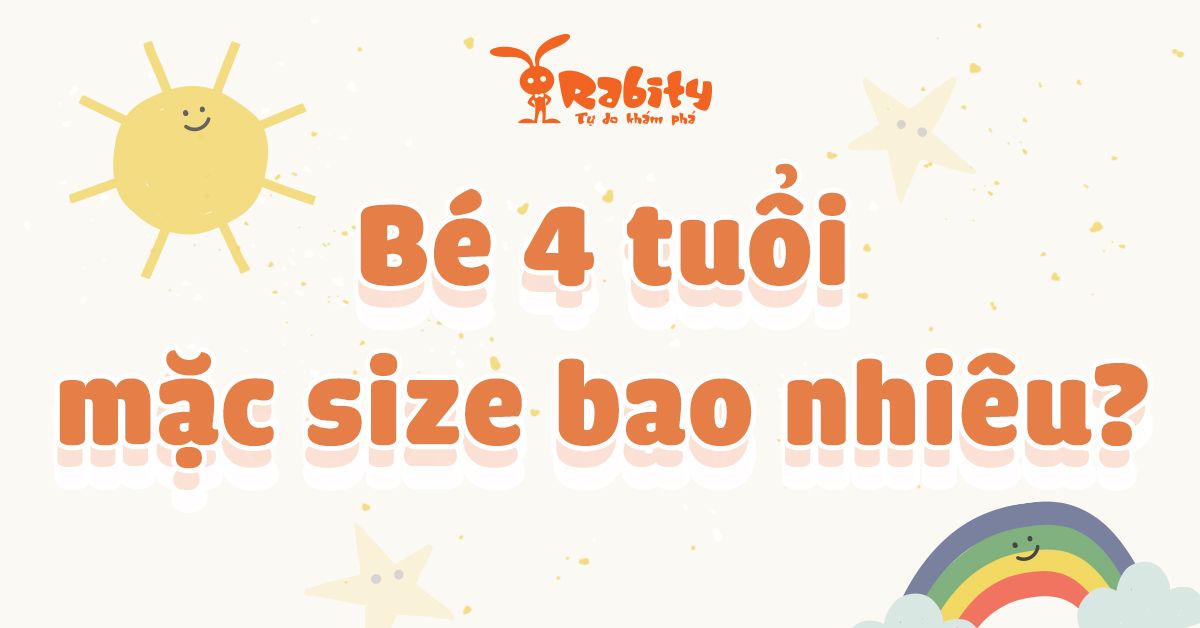 Bé 4 tuổi mặc size bao nhiêu? Cùng giải nghĩa size quần áo cho bé