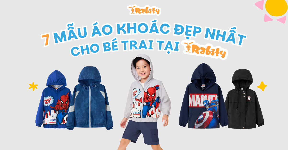 Top 7 mẫu áo khoác cho bé trai đẹp nhất tại Rabity