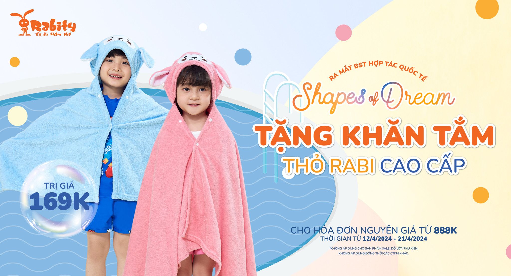 SỞ HỮU NGAY KHĂN TẮM THÊU THỎ RABI CAO CẤP TRỊ GIÁ 169K
