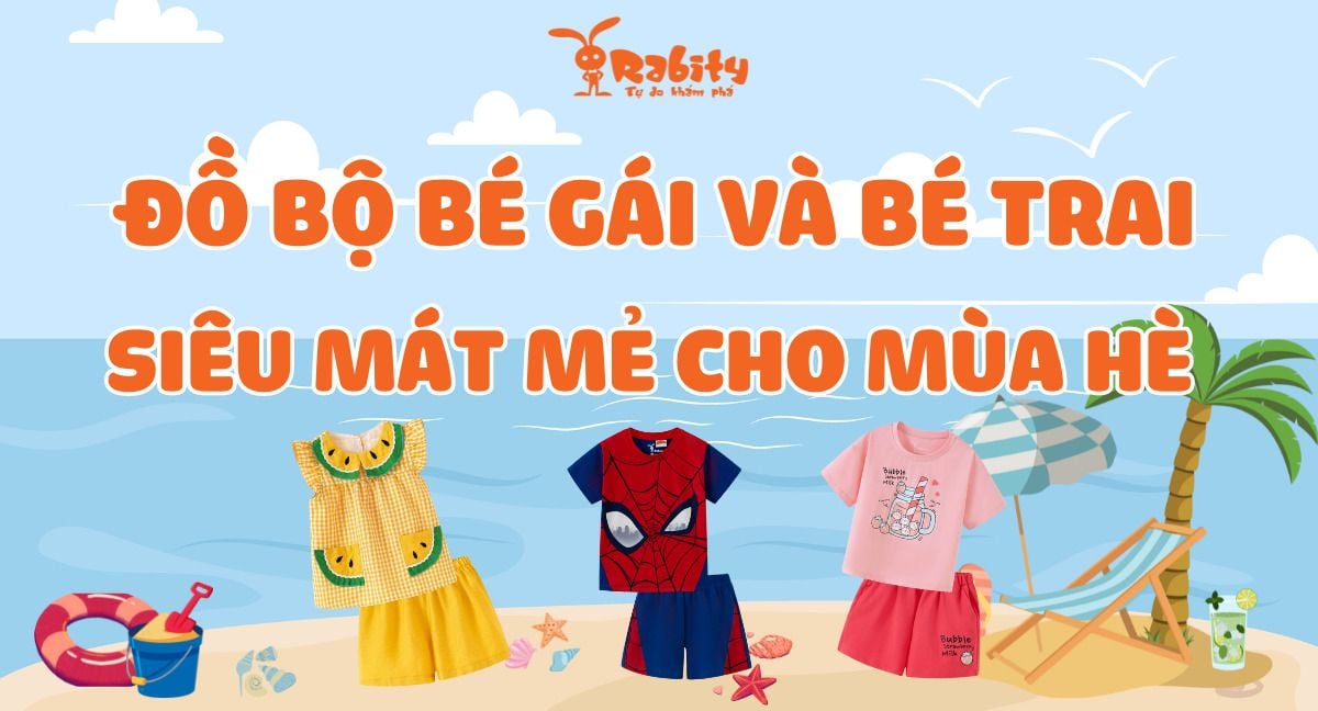 Top mẫu đồ bộ bé gái và bé trai siêu mát được yêu thích nhất ngày hè