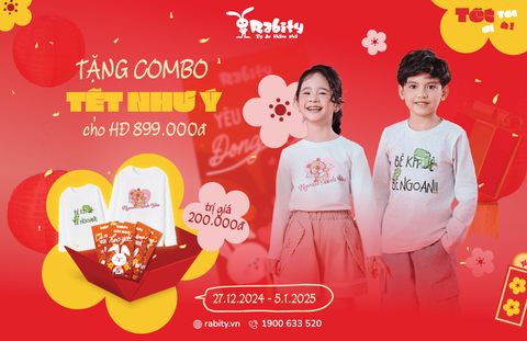 [CỬA HÀNG MIỀN BẮC & ONLINE] NHẬN NGAY COMBO “TẾT NHƯ Ý” 200K KHI SẮM ÁO MỚI CHO BÉ YÊU