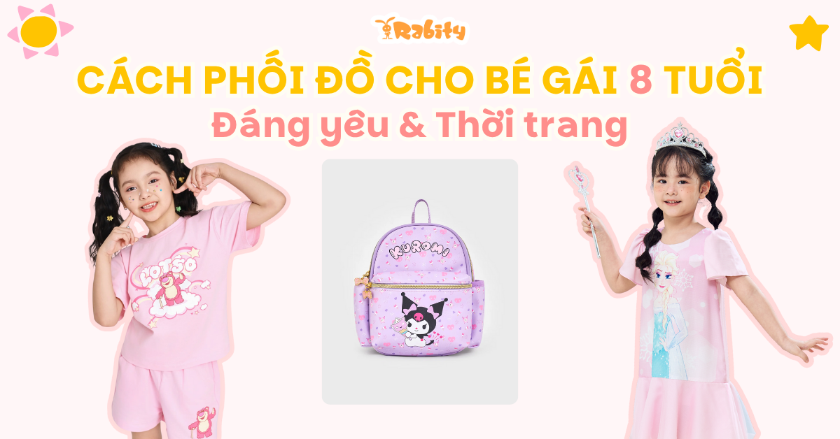 Cách phối đồ cho bé gái 8 tuổi đáng yêu và thời trang