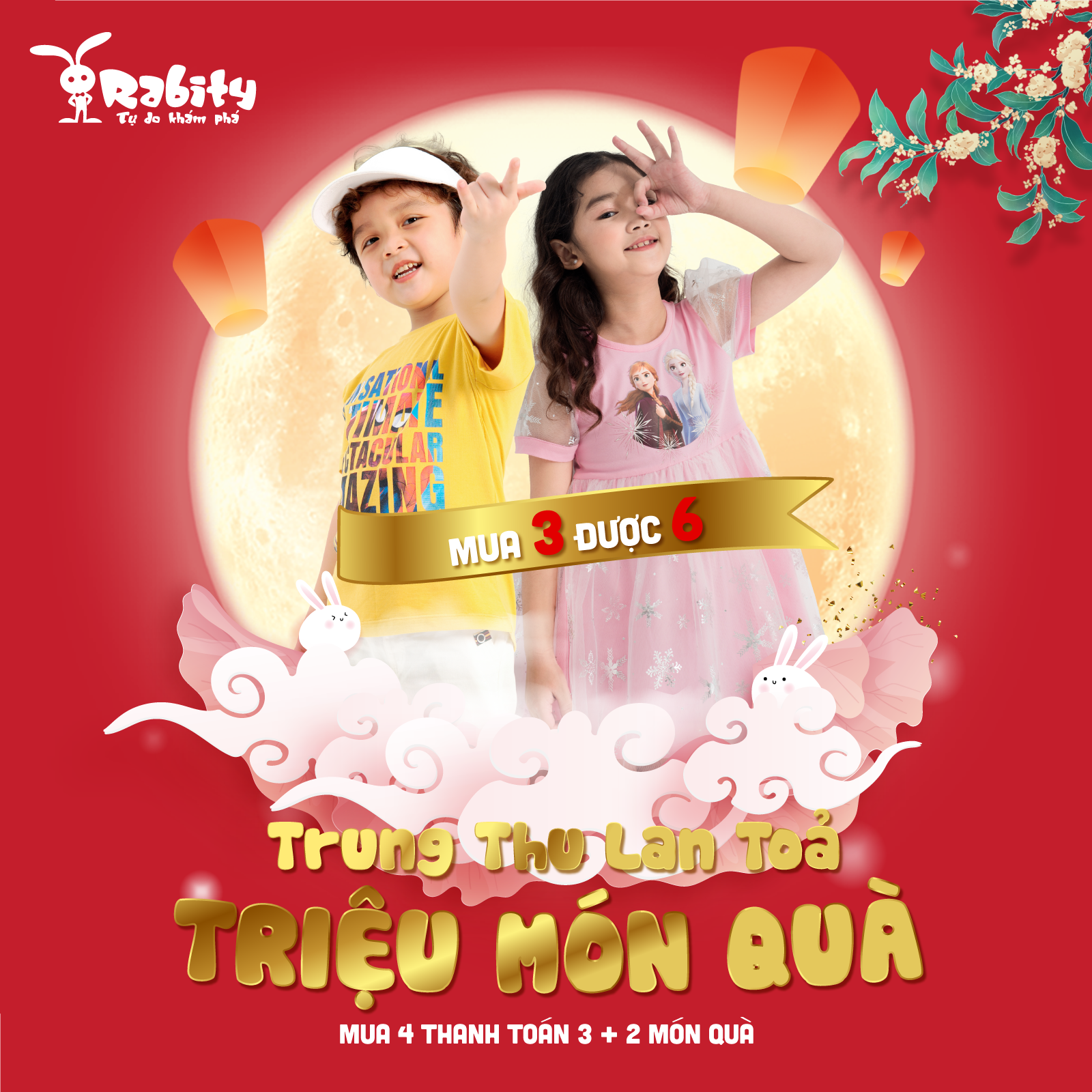 TRUNG THU LAN TỎA TRIỆU MÓN QUÀ - MUA 3 ĐƯỢC 6
