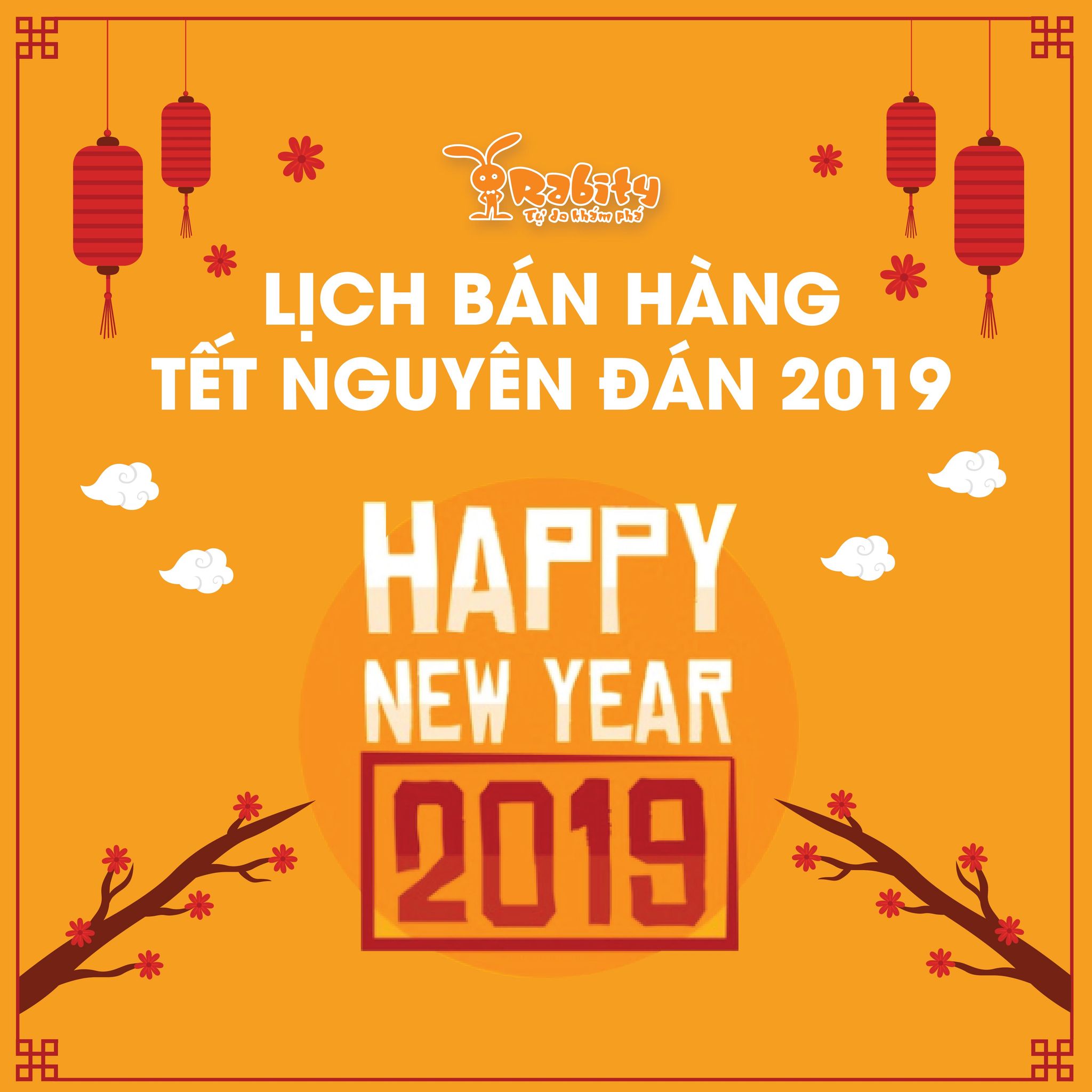 LỊCH BÁN HÀNG TẾT NGUYÊN ĐÁN 2019
