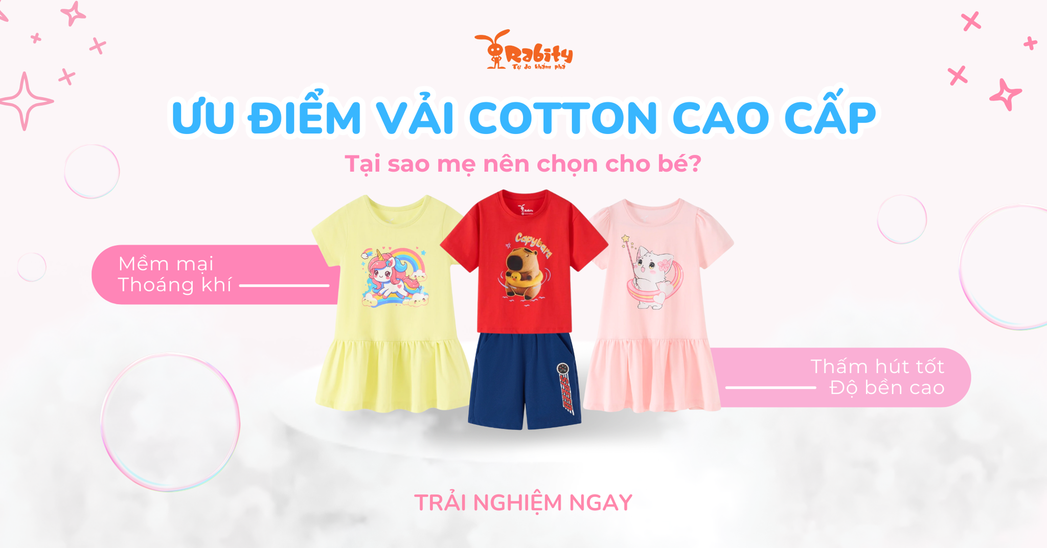 Vì sao mẹ nên chọn quần áo vải cotton cho bé? 5 ưu điểm vải cotton mà mẹ nên biết