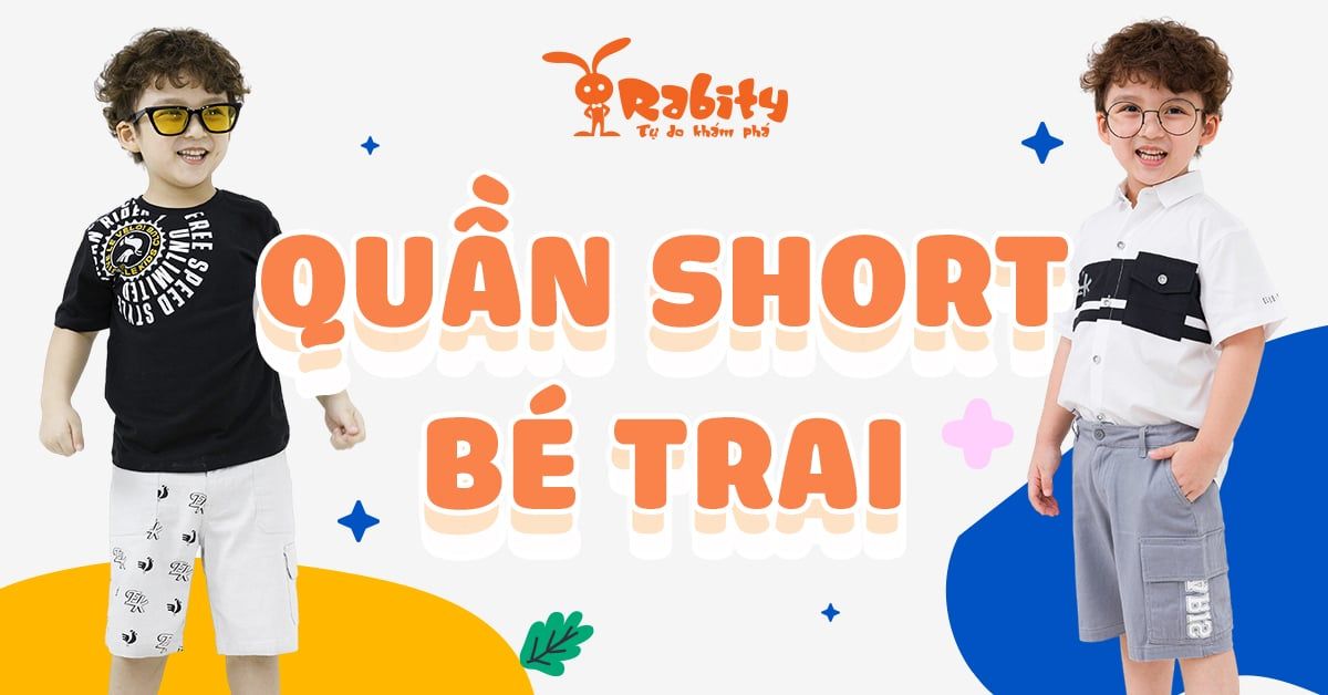 Tủ đồ mùa hè không thể thiếu những chiếc quần short cho bé trai