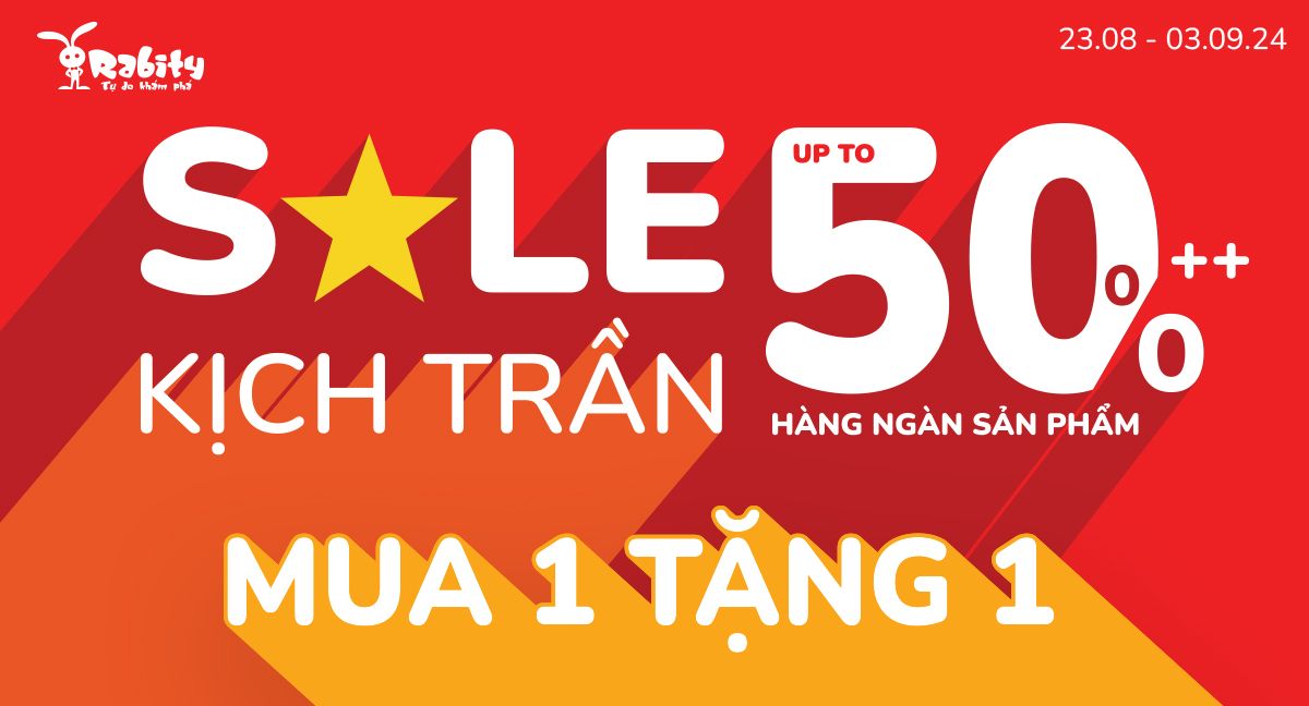 BÙNG NỔ TIỆC SALE KỊCH TRẦN: MUA 1 TẶNG 1 VÀ SALE UP TO 50%++