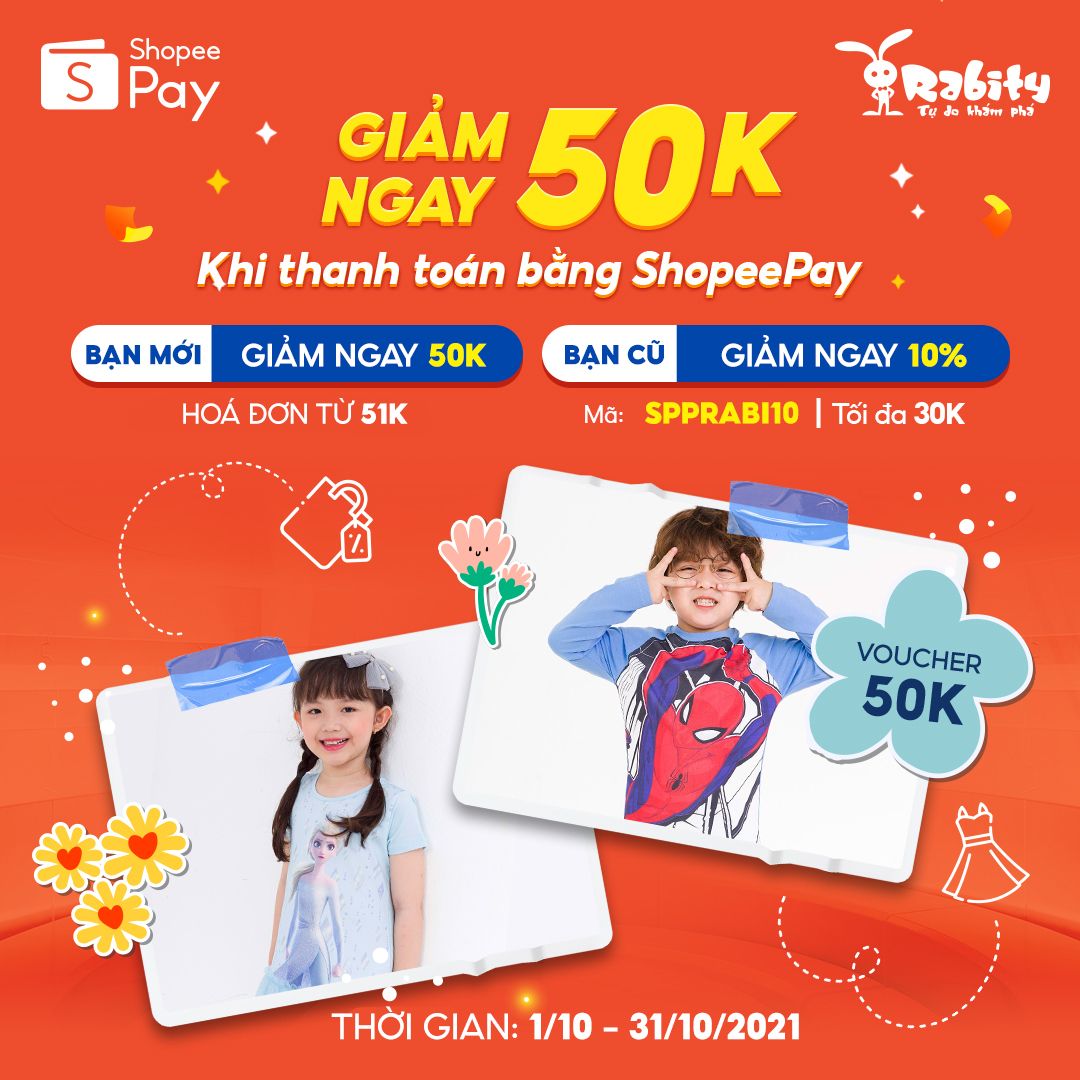 GIẢM NGAY 50K KHI THANH TOÁN BẰNG SHOPEEPAY