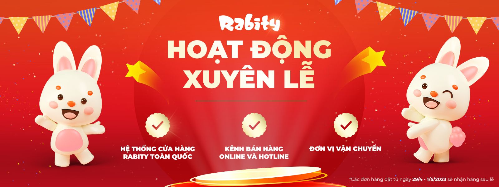 BÉ CẦN QUẦN ÁO ĐẸP ĐI CHƠI, ĐÃ CÓ RABITY HOẠT ĐỘNG XUYÊN LỄ ĐÂY!
