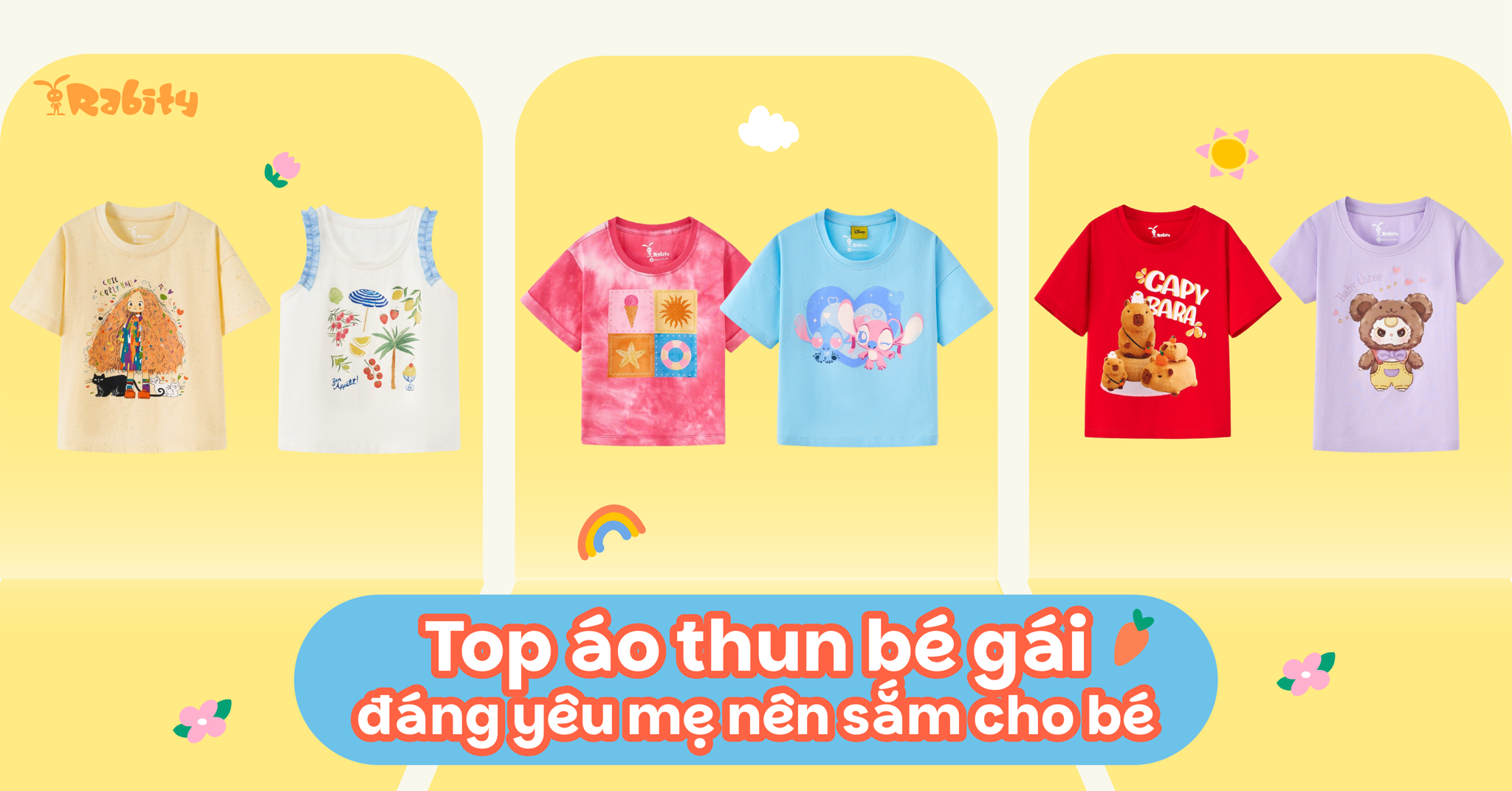 Top áo thun bé gái bán chạy nhất tháng 10.2025