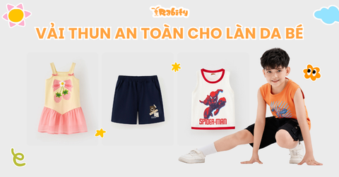 Vải thun an toàn cho làn da của bé