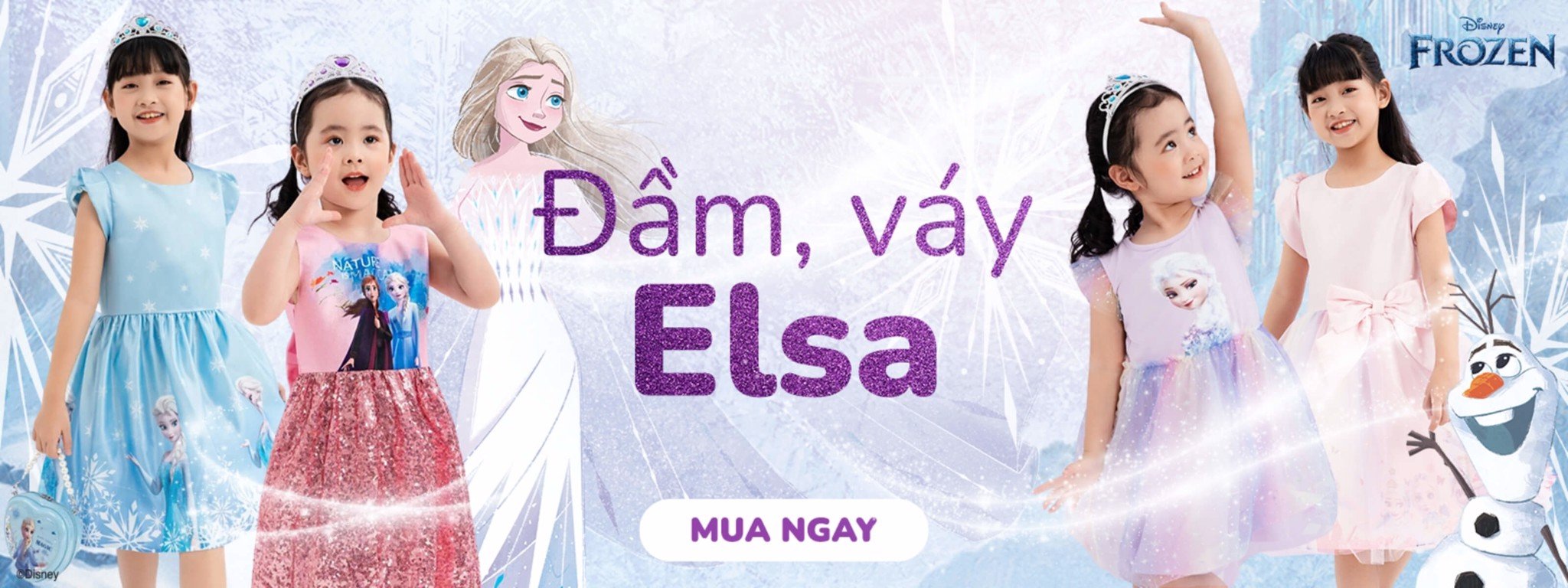 Đầm - Váy Elsa Bé Gái