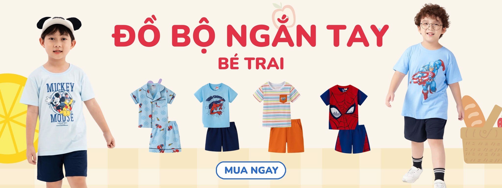 Đồ Bộ Ngắn Tay Bé Trai