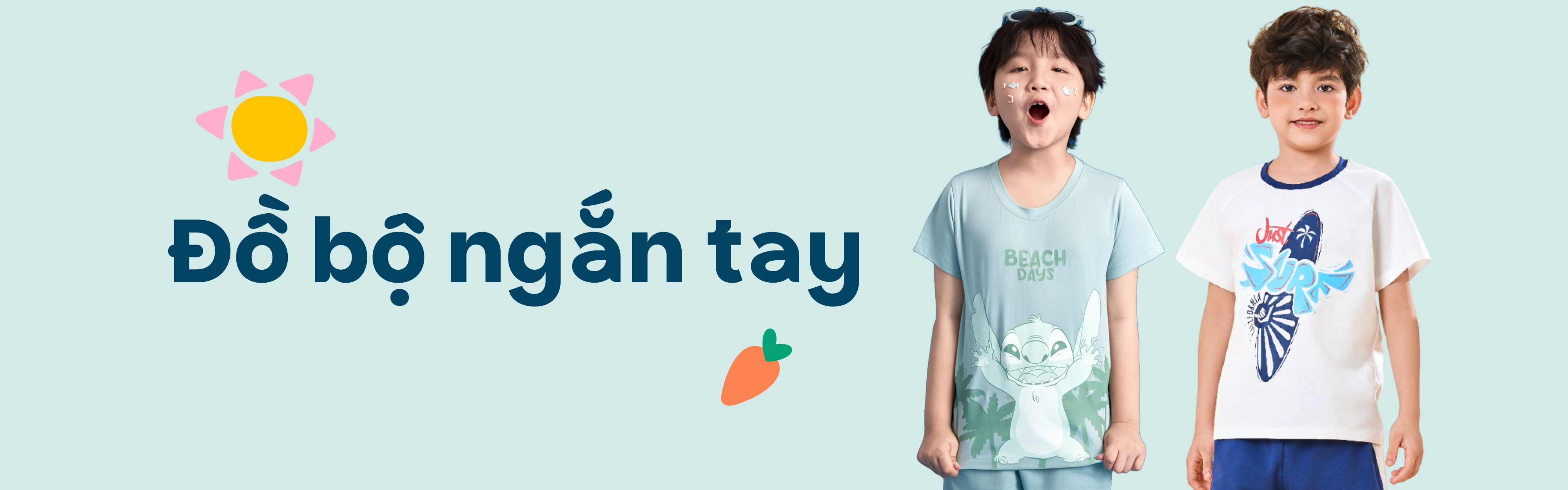 Đồ Bộ Ngắn Tay Bé Trai