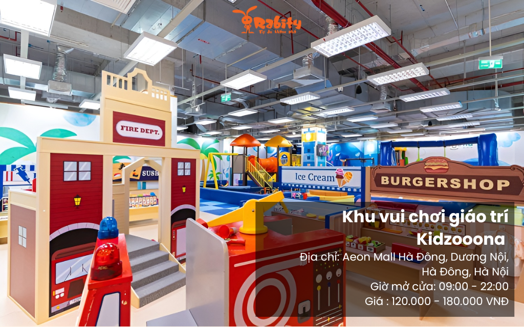 Kidzooona là khu vui chơi giáo trí dành cho trẻ em theo mô hình Nhật Bản