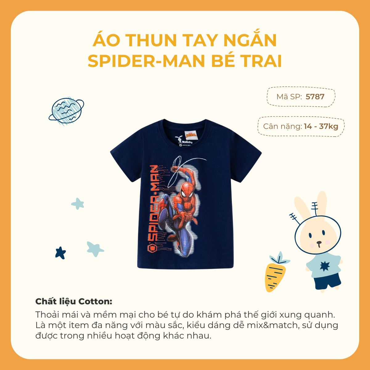 áo thun ngắn tay spider-man