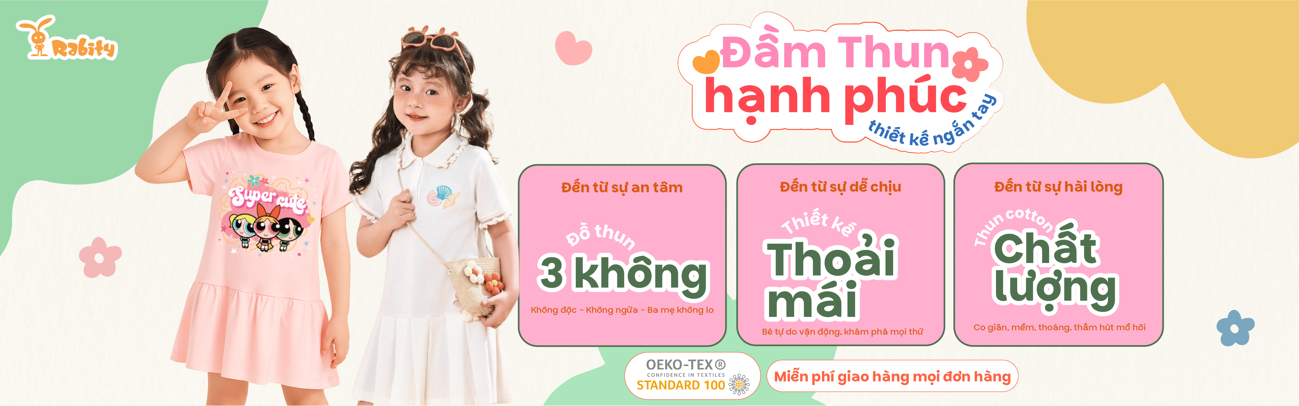 Đầm - Váy Ngắn Tay Bé Gái