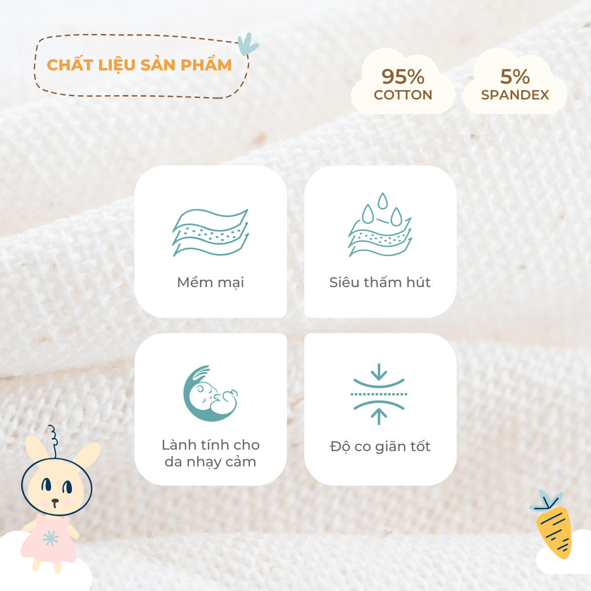Chất liệu Quần short thun Kuromi bé gái 933.008