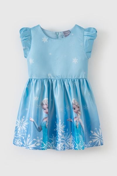 Đầm váy thô ngắn tay bé gái Elsa Rabity 5714