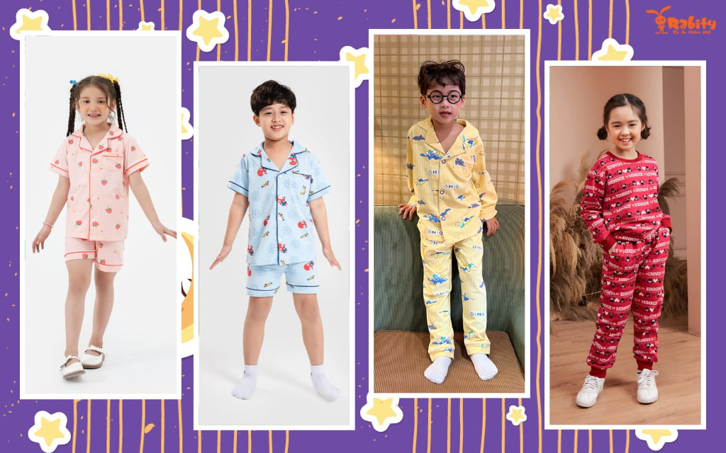 Đồ bộ mặc nhà - pijama trẻ em dễ thương