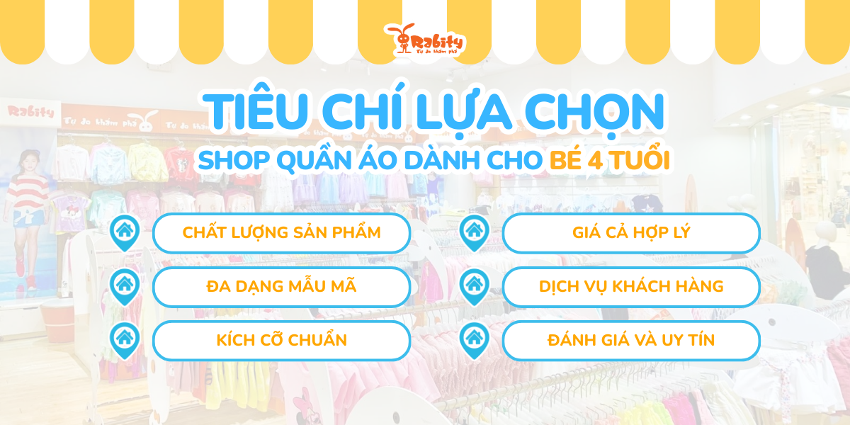 Tiêu chí lựa chọn shop quần áo cho bé 4 tuổi