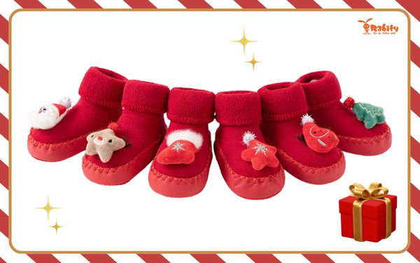 Tặng quà noel cho bé với giày Noel cho bé