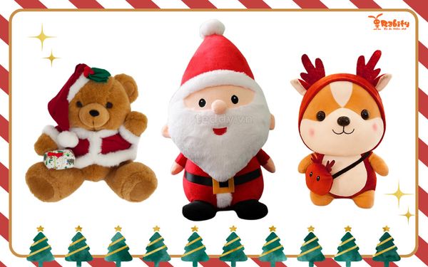 Tặng quà noel cho bé với thú nhồi bông