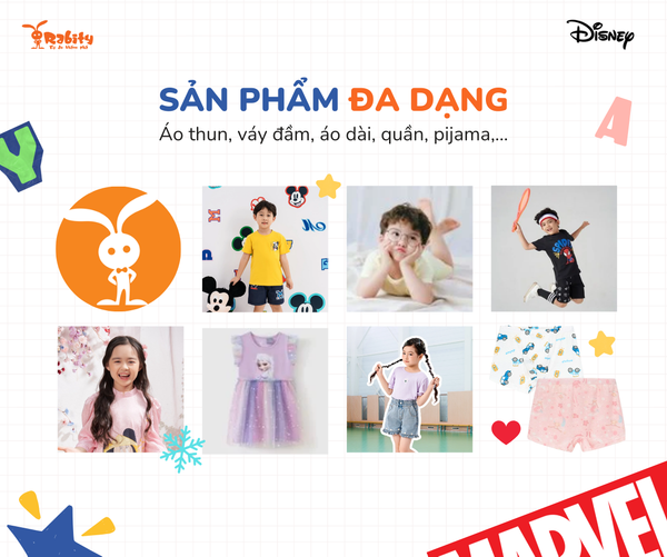 Sản phẩm đa dạng – Đáp ứng mọi phong cách của bé