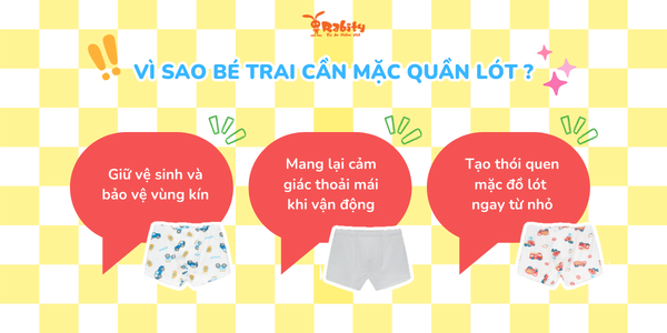 Vì sao bé trai cần mặc quần lót?