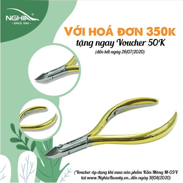 CTKM tháng 7 tặng voucher khi mua kềm cắt móng hotsale M-05V