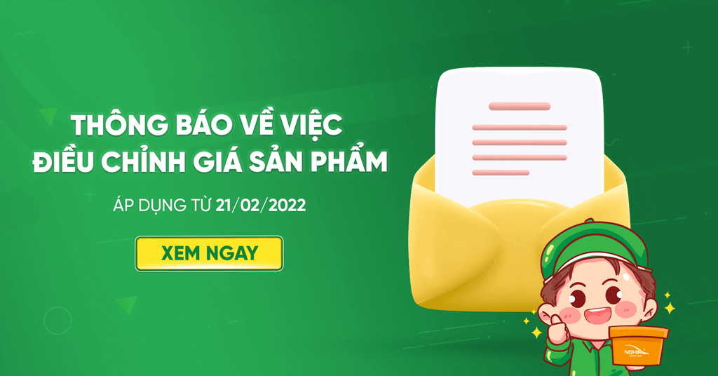 THÔNG BÁO VỀ VIỆC ĐIỀU CHỈNH GIÁ SẢN PHẨM KỀM NGHĨA