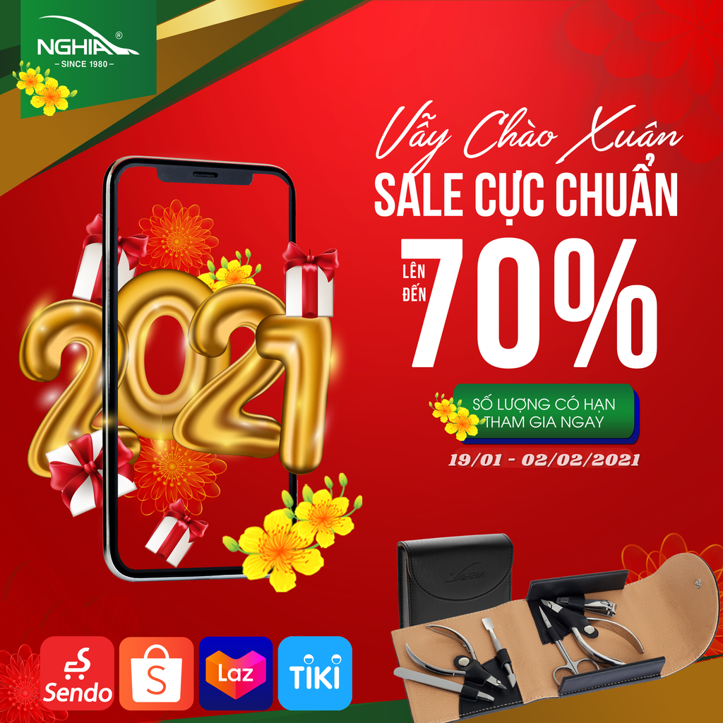 [Khuyến Mãi - Tháng 01.2021] Sale Cực Chuẩn - Vẫy Chào Xuân | Kềm Nghĩa - Giảm Đến 70%