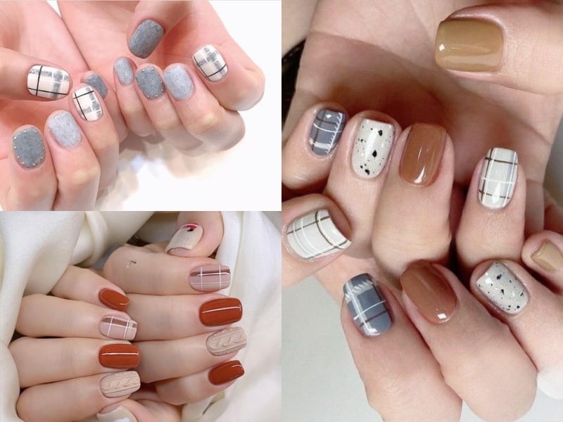 Mẫu nail với họa tiết đơn giản