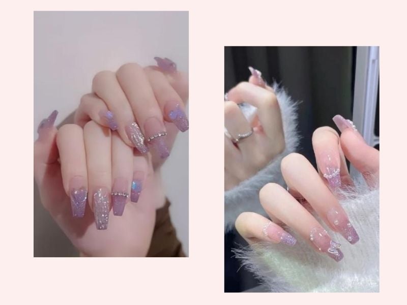 Mẫu nail mắt mèo hồng san hô