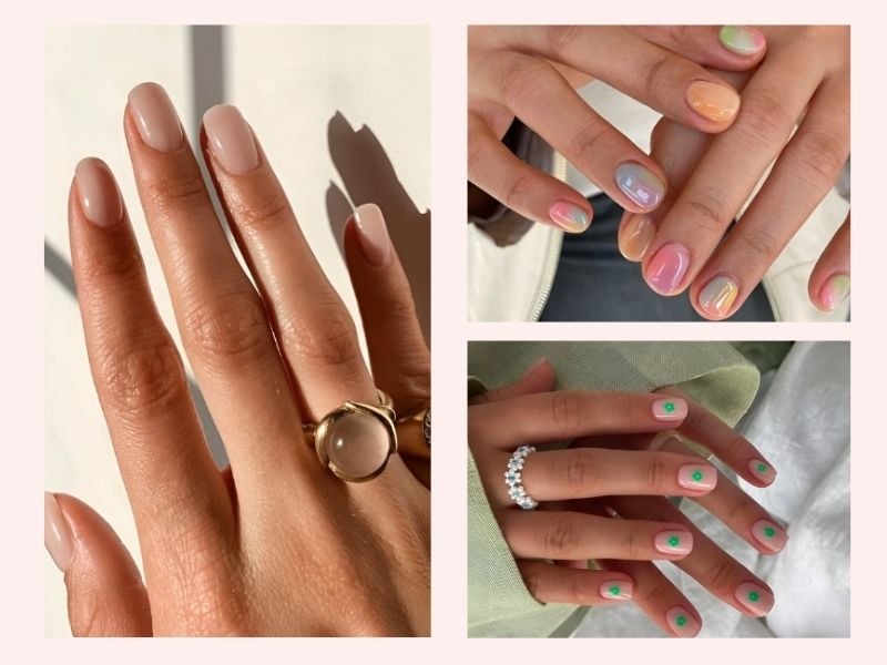 Mẫu nail móng ngắn cho da ngăm