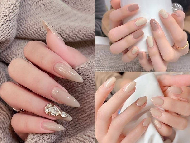 Nail cô dâu màu nude mang lại vẻ đẹp tự nhiên