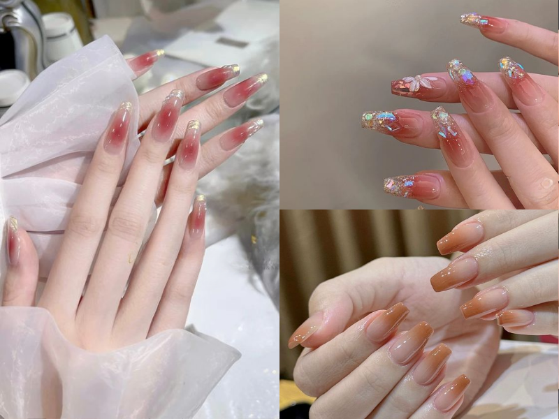 Nail cô dâu ombre cuốn hút