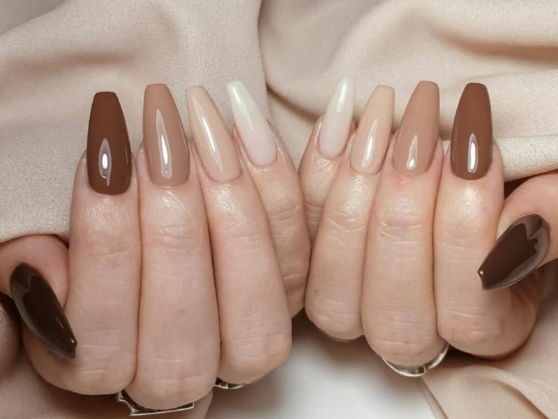 Nail phối màu đậm nhạt