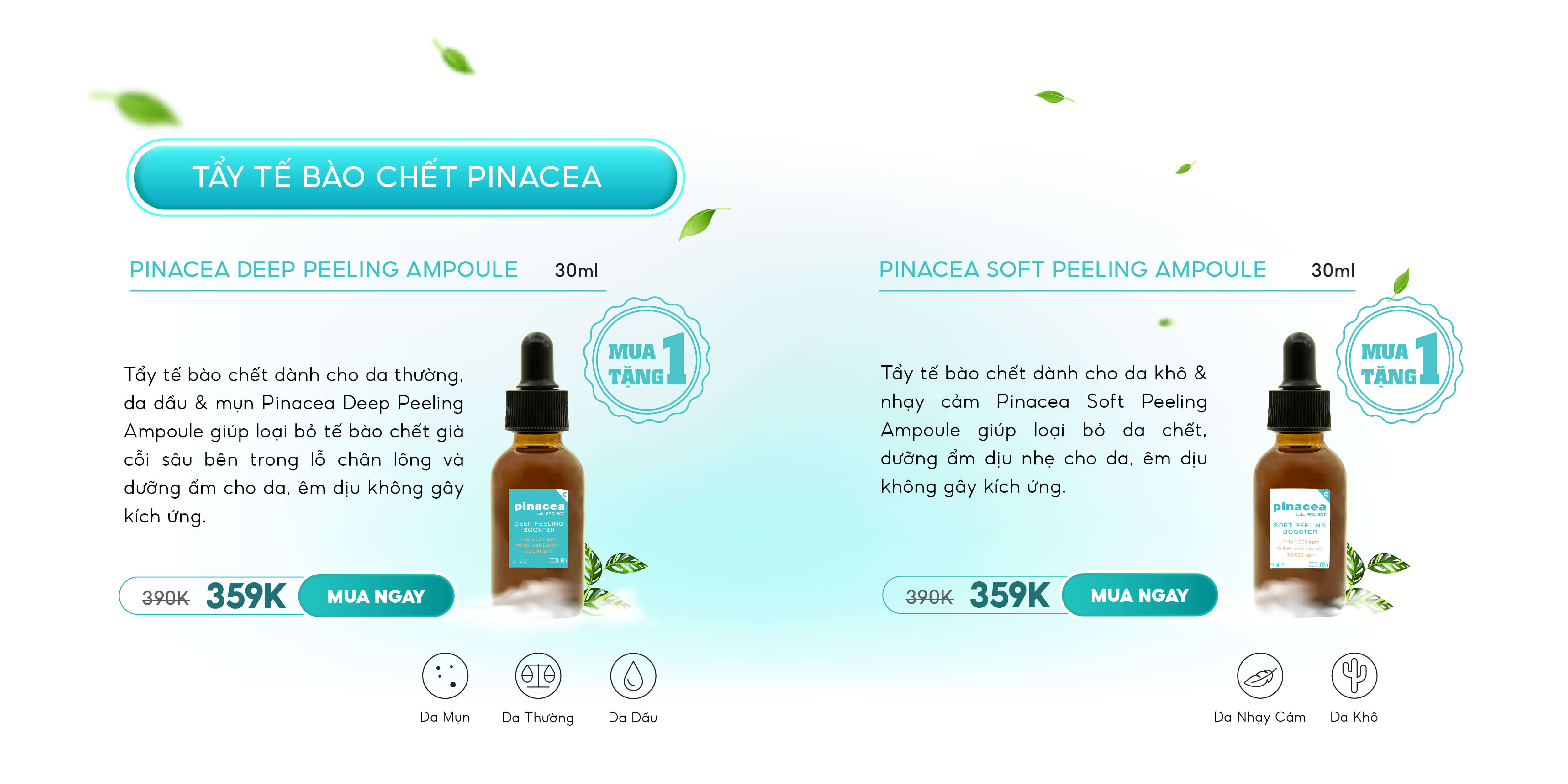 Tẩy tế bào chết Pinacea